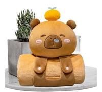 Capybara Blanket - Cute Blanket | Soft Portable Multi-Purpose Comfortable Bed Throws Nap Mat For Kids, Home and Travel, Offices, Capybara Shape Nap Mats