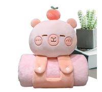 Capybara Blanket, Nap Mat - Soft Portable Capybara Shape Children's Nap Mat, Multi-Purpose Comfortable Bed Throw, Travel Pillow for Offices, School, Travel