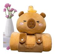 Capybara Blanket Nap Mats for Preschool, Cute Soft Children's Sleeping Mat in Capybara Shape, Multi-Purpose Comfortable Bed Throw, Travel Pillow for Offices, School, Travel