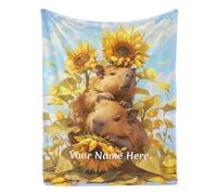 Capybara Blanket Personalized Capybara Blanket with Name for Home Decor for All Seasons 40 x 50 Inch