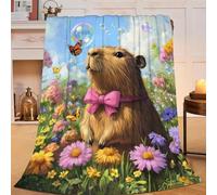 Capybara Blanket Throw Blanket for Girls Boys Super Soft Cozy Fleece Blanket Fuzzy Blankets for Couch Sofa Bed Gifts for Kids Adults 50"x40"