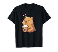 Capybara Boba Bubble Tea Kids Girls Kids Kawaii Capybara Value Graphic T-Shirt
