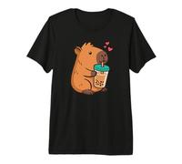 Capybara Boba Milk Tea Kawaii Bubble Tea Premium T-Shirt