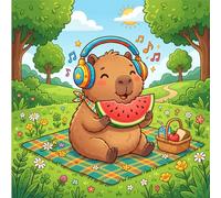 Capybara Bold and Easy Coloring Book: Capybara Book for Kids, Cute Capy Scenes with Thick Lines to Relax and Enjoy
