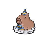 Capybara Brooch Pin for Women Girls Teen Cute Birthday Cake Animal Statement Brooches Lapel Pins Badges Funny Creative Backpack Clothing Hats Bag Jacket Jeans Dress Accessories Jewelry Gifts