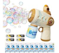 Capybara Bubble Gun, Automatic Bubble Blower Bubbles Guns Blaster with Bottles Solution and 10 Concentrate Automatic Bubbles Makers for Outdoor Party Wedding Birthday(Brown)