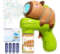 Capybara Bubble Guns, Capybara Bubble Machine Automatic Bubbles Blower with Bottles Solution and 10 Concentrate Bubbles Blaster Toy for Outdoor Play,Birthday Party Favors, Summer Toy,Outdoor Activity