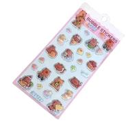 Capybara Bubble Stickers - 3D Embossed Japanese Style Decals, Cute Cartoon Animal for DIY Diary Phone, Adhesive Crafts Gift for Kids Teens Scrapbook