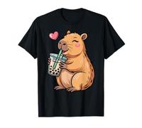 Capybara Bubble Tea Lovely Cute Capyboba Boba Milk Tea T-Shirt