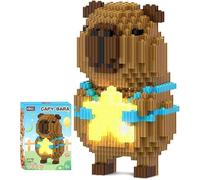 Capybara Building Blocks, 3D Puzzle Brick Toys DIY Blocks Mini Animal Buildings Block Set 3D Building Figures Ornaments Micro Construction Buildings Bricks Gifts for Birthday(16.5x10.5x10.5CM)