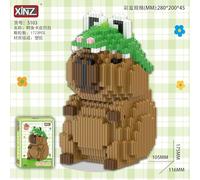 Capybara Building Blocks, 3D Puzzle Brick Toys DIY Blocks Mini Animal Buildings Block Set 3D Building Figures Ornaments Micro Construction Buildings Bricks Gifts for Birthday(17.5x11.6x10.5CM)