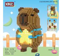 Capybara Building Blocks, 3D Puzzle Brick Toys DIY Blocks Mini Animal Buildings Block Set 3D Building Figures Ornaments Micro Construction Buildings Bricks Gifts for Birthday(16.5x10.5x10.5CM)