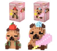 Capybara Building Blocks Anime Model Micro Blocks 3D Puzzle Micro Brick Figures Toys Plastic Model Kits Micro Building Block Puzzle Children DIY Block 2PCS(C)