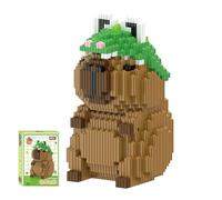 Capybara Building Blocks, Cartoon Mini Building Blocks， 3D Capybara Building Blocks Set, Animal Themed Office Décor Birthday Gifts for Animal Enthusiasts New Year Gifts (B)