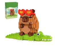 Capybara Building Blocks - DIY Creative Capybara Building Bricks Educational - Cute Capybara Blocks Set for Adults Stress Relief Party Birthday Gifts Women Men (640PCS)