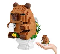 Capybara Building Blocks, Plug-In Building Block, Capybara Figure Kit, Detailed Design, Perfect Fit Components, Promote Fine Motor Skills, Suitable for Craft Fun, Room Decoration and Gift Purposes for