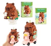 Capybara Building Blocks Set - Capybara Mini Building Blocks, Mini Animal Bricks, Stress Relief for Women or Men, Creative DIY-Capybara Gifts for party, Birthday, Cute Desktop Decorations (Style 1)