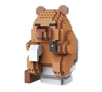 Capybara Building Blocks Set, Funny Capybara Gifts for Boys and Girls, Paid-Leave Slacking Capy Mini Bricks, Creative DIY Construction Toy for Stress Relief & Home Decor