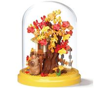 Capybara Building Blocks Set Tree House Micro Mini Blocks Complete with Dust Cover and Base, Bonsai Pattern Set, Home Decor, Gift for Kids and Adults-B