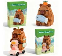 Capybara Building Set, Classic Cartoon Mini Components, Mini Building Block Set Manual, Animal Block Micro Building Blocks, Cute Capybara Bricks, Gifts for Girls and Boys, Home Decoration