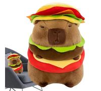 Capybara Burger Stofftier,Hamburger Capybara Stofftierkissen Superweiche süße Capybara-Plüschtiere Bequemes exquisites Cartoon-Tierpuppenspielzeug für Weihnachten, Kindertag, Ostern