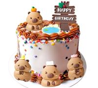 Capybara Cake Toppers Mini Blowfish Party Supplies Capybara Birthday Party Supplies Animals Boys Girls Summer Birthday Decor