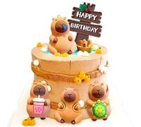 Capybara Cake Toppers Mini Blowfish Party Supplies for Capybara Birthday Party Supplies Baby Shower Party Favors