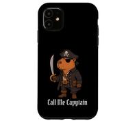 Capybara Call Me Capytain Pirate Animal Lover Boys Girls Kid Case for iPhone 11