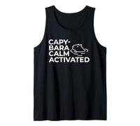 Capybara Calm Activated Japanese Onsen Minimalist Chill Mode Tank Top