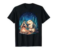 Capybara Camping Roasting Marshmallows Funny Camper Outdoor T-Shirt