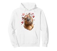 Capybara Capibara Valentine's Day Heart Sunglasses Pullover Hoodie