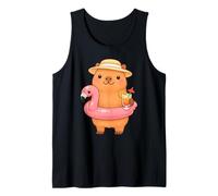 Capybara Cappy Summer Vacation Kawaii Tank Top