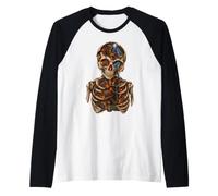 Capybara Capy Skeleton Haunted House Spirits Ghosts Pumpkins Raglan Baseball Tee