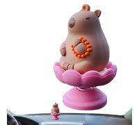 Capybara Car Ornament - Decorative Capybara Shaking Head Figurine Statue | Desktop Decorations for Home, Office, Cute Animal Interior Car Decor
