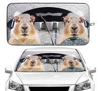 Capybara Car Windshield Sun Shade Foldable Sunshade Front Window Cover Sun Visor Protector Accessories (59x27.5 inches)