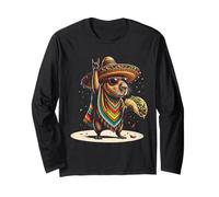 Capybara Carrying Taco Funny Cinco de Mayo Boys Men Capybara Long Sleeve T-Shirt