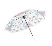 Capybara Cartoon Kids Umbrella, Foldable Quick Dry Dome Bubble Design, Clear Rain Shield and Easy Carry, Fun and Practical Outdoor Accessory, School Travel Birthday, Boys Girls Family Friends Use