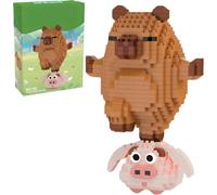 Capybara Cartoon Mini Building Blocks Set, 640pcs Capybara Building Sets, Creative DIY Educational Toy, Creativity Toy Bricks for Parent-Child Interactive Toys, Birthday Gifts, 7+ (PINK)