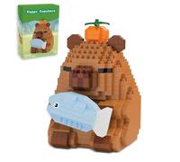 Capybara Cartoon Mini Building Blocks Set, 640pcs Capybara Building Sets, Creative DIY Educational Toy, Creativity Toy Bricks for Parent-Child Interactive Toys, Birthday Gifts, 7+ (blue)