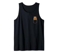 Capybara Cartoon Peeking Pouch Cute Wild Animal Art Tank Top
