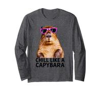 Capybara Chill Like A Capybara Photo Relaxed Vibe Long Sleeve T-Shirt