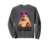 Capybara Chill Like A Capybara Photo Relaxed Vibe Sweatshirt