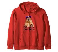 Capybara Chill Like A Capybara Photo Relaxed Vibe Zip Hoodie