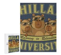 Capybara Chill University Jigsaw Puzzle, 500 PCS, Relaxing Activity for Adults, An Engaging Indoor Activity for Quiet Evenings, at Home