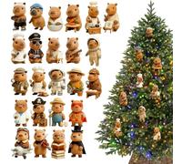 Capybara Christmas 2025, 2D Acrylic Charm Decoration, 24 Days Capybara Charm Calendar with Countdown - For Home, Living Room, Adults, Holidays, Parties,