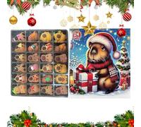 Capybara Christmas Advent Calendar 2026, 24 Day Cute 3D Countdown Calendar | 24 Days Cute Capybara Dolls Countdown Calendar for Kids Adult, Women Men Christmas Holiday Mini Ornament Decoration Gifts