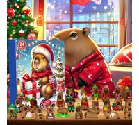 Capybara Christmas Advent Calendar 2026 - 24 Days 3D Countdown Calendar with 24 Cute Cartoon Capybara Toys Dolls, Fun Xmas Gift Idea