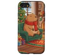 Capybara Christmas Cozy Fireplace Holiday Cute Cartoon Case for iPhone SE (2020) / 7/8