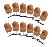 Capybara Clip for Women, Capybara Claw Clip, Set of 12 Cartoon Animal Claws, Lightweight Stylish Barrettes, Strong Safe Spring Design, Hairdresser Ornament for Animal Lovers