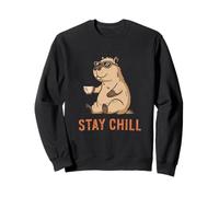 Capybara Coffee Lover Funny Relaxing Sweatshirt